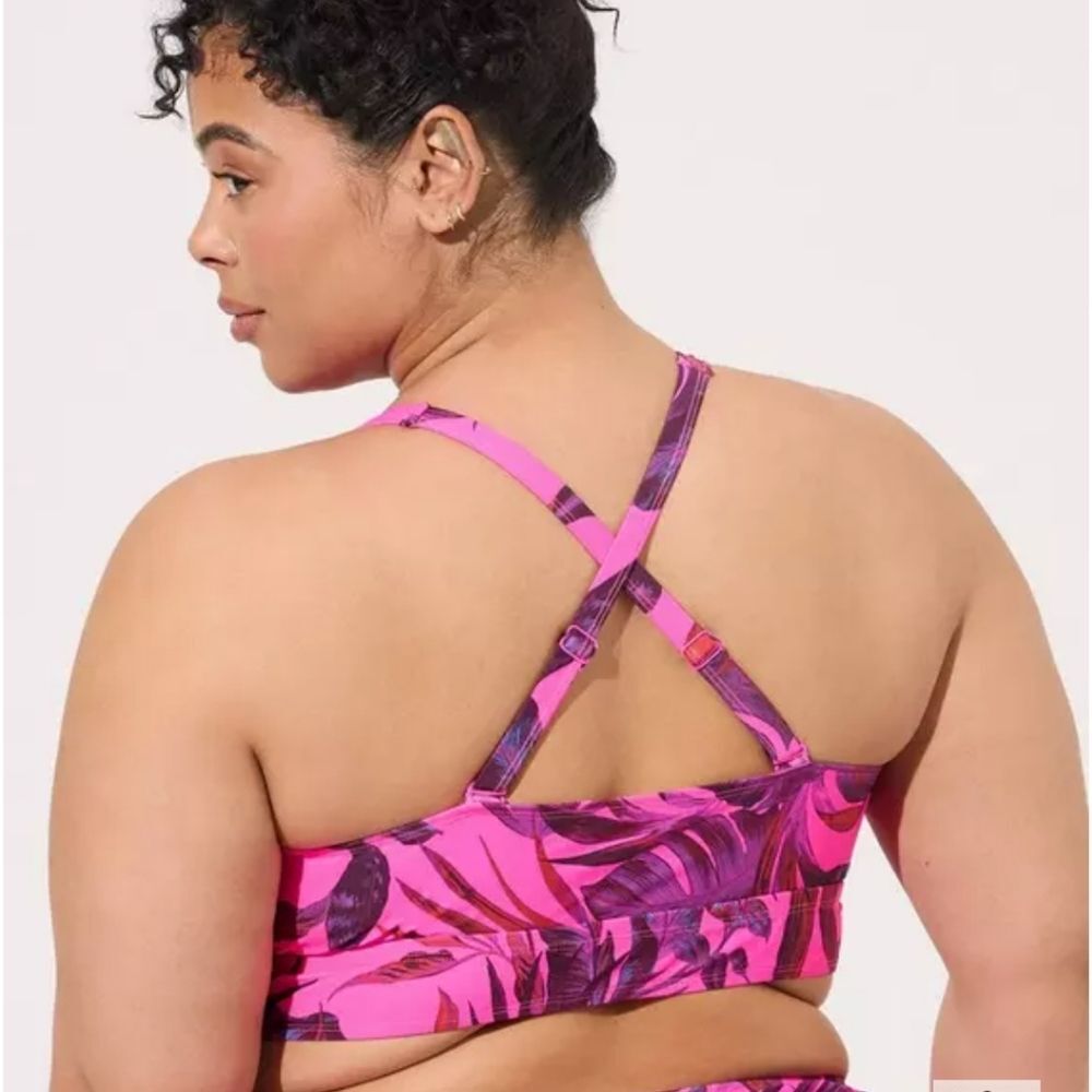 NEW Torrid 0 Set Wireless Bikini Top + Skirted Brief Tropical AX-1938 - Picture 5 of 10